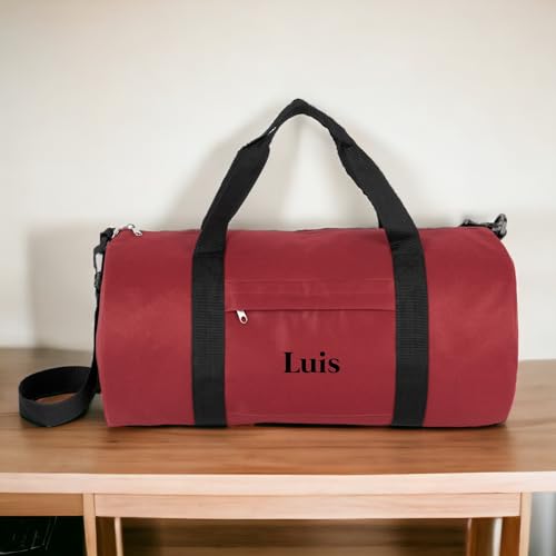 Bolsa Deporte Personalizada con Nombre Macuto Bolso de Viaje Unisex Hombre Mujer Color a Elegir