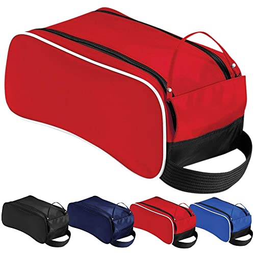 Bolsa para botas de fútbol resistente al agua, almacenamiento para botas de fútbol o zapatos de golf, bolsa para botas para viajes, escuela, críquet, Rojo-mf, Bolsa para botas