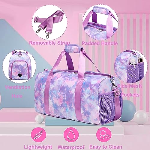 Bolsas de Deporte Infantiles Bolsa Deporte Niña Bolsa Viaje Mujer Bolsas Gimnasio Bolsa Danza con Compartimento