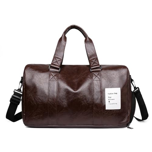 Bolsas de viaje para hombre, bolsas de gimnasio, bolsas de yoga, deportes, entrenamiento, bolsas de viaje para hombre, Marrón, 11