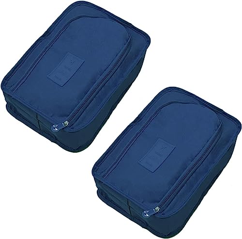 Bolsas para zapatos, 2 bolsas bolsa zapatillas deportede resistente al agua, a prueba de polvo, bolsa para zapatos, bolsa de zapatos deportiva, bolsa para zapatos de camping, color azul