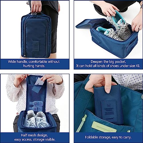 Bolsas para zapatos, 2 bolsas bolsa zapatillas deportede resistente al agua, a prueba de polvo, bolsa para zapatos, bolsa de zapatos deportiva, bolsa para zapatos de camping, color azul