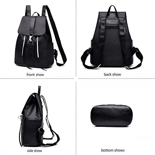 Bolso Mujer de Moda Mochila, Impermeable Antirrobo de Bolsos Portatil Viaje Mujeres Mochilas Niñas Bandolera Casual Pequeña Cuero Negro School Escolares Bolsa