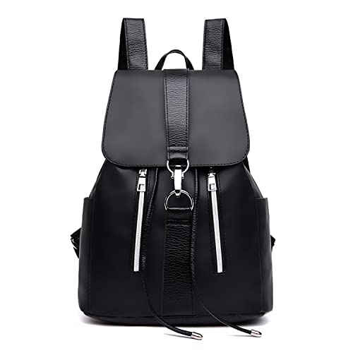 Bolso Mujer de Moda Mochila, Impermeable Antirrobo de Bolsos Portatil Viaje Mujeres Mochilas Niñas Bandolera Casual Pequeña Cuero Negro School Escolares Bolsa