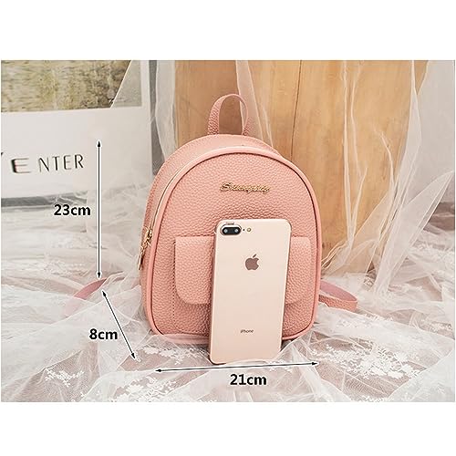 Bolsos Mochila Mujer, Antirrobo Impermeable Cuero Nylon Pequeña Mochilas Bolso Casual para Mujer de Viaje Tela Bolsa, Mujeres Urbanas Mano Compras Bolsas y Juvenil Chica Mini Bag