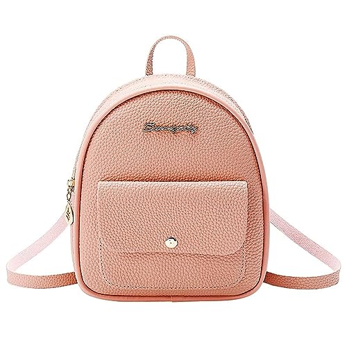 Bolsos Mochila Mujer, Antirrobo Impermeable Cuero Nylon Pequeña Mochilas Bolso Casual para Mujer de Viaje Tela Bolsa, Mujeres Urbanas Mano Compras Bolsas y Juvenil Chica Mini Bag