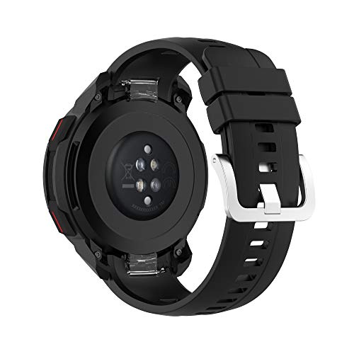 BoLuo Correas de Reloj,Correa para Huawei Honor Watch GS Pro,Bandas Correa Repuesto,Flexible Silicona Reloj Recambio Ajustable Brazalete Watch Correa Repuesto para Huawei Honor Watch GS Pro (negro)