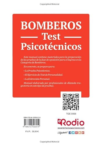 Bomberos. Test Psicotécnicos: 1 (OPOSICIONES)