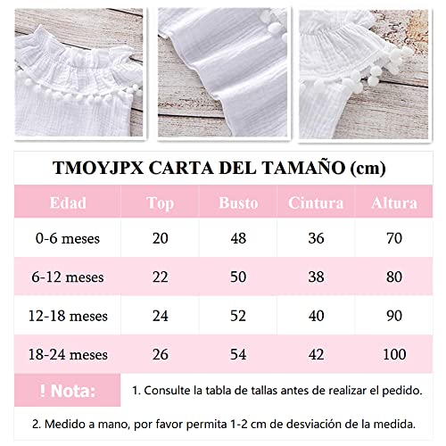 Bonfor 3 Piezas Ropa Bebe Niña 0-3 meses Verano Algodon Mono de Volantes con Borla + Pantalón Corto + Banda de Pelo para 0-24 Meses Recien Nacido Niño (Rosa, 0-6 meses)