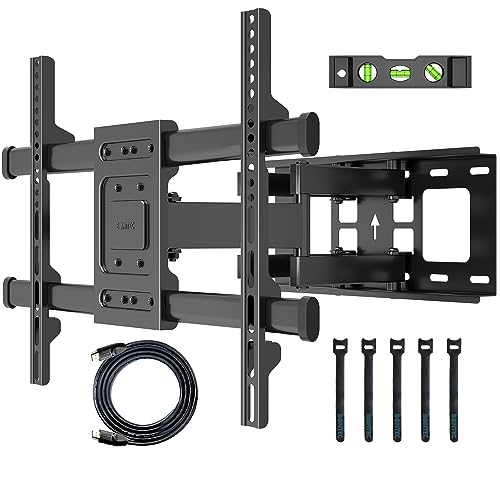 BONTEC Soporte TV Pared Articulado para Pantallas de 32-80 Pulgadas Plana & Curva LED LCD, Soporte Inclinable y Giratorio, Resistentes hasta 60 kg, VESA Máx 600x400 mm