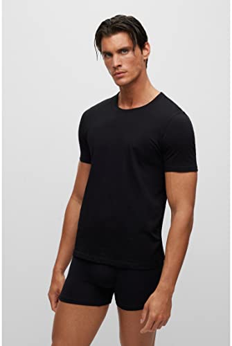 BOSS T-Shirt RN 3P Classic Camiseta, Black 1, M para Hombre