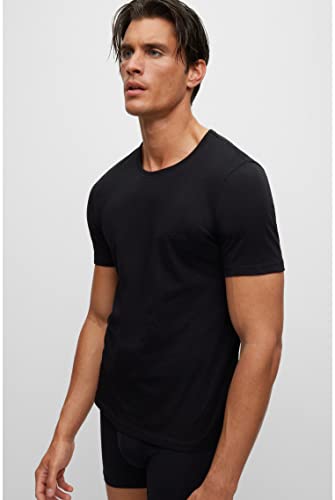 BOSS T-Shirt RN 3P Classic Camiseta, Black 1, XL para Hombre