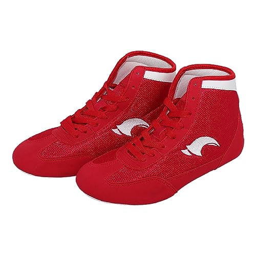 Botas de Lucha para Niños, Antideslizantes Botas de Boxeo,Zapato Descalzo y Minimalista,Zapatos de Fitness,Zapatos de Artes Marciales,Wrestling Shoes,Fitness, Gimnasio