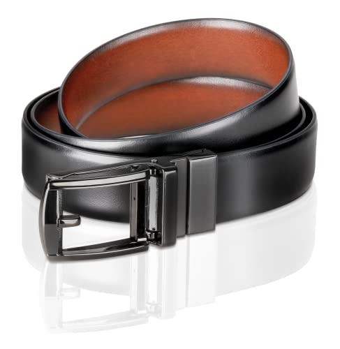 BOTOPRO Cinturón Reversible para Hombre SureFit Belt. Cinturón sin agujeros con sistema de sujección ajustable que permite apretarlo o aflojarlo sin utilizar agujeros