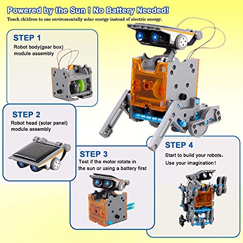 BOZTX 12 en 1 Juegos Educativos Energía Solar Robotica Stem Kits Manualidades Niños 8-12 Años Regalos