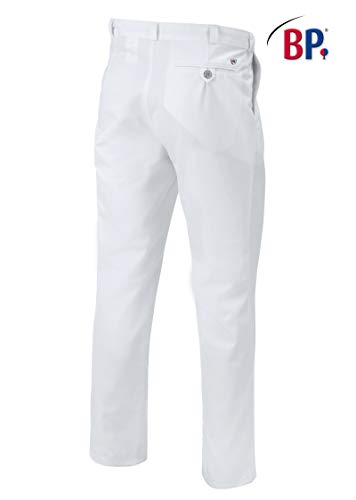 BP 1359-558-21-52l Pantalón Hombre con Dobladillo y Bolsillos 245,00 g/m² Mezcla de Tejido, Blanco, 52L