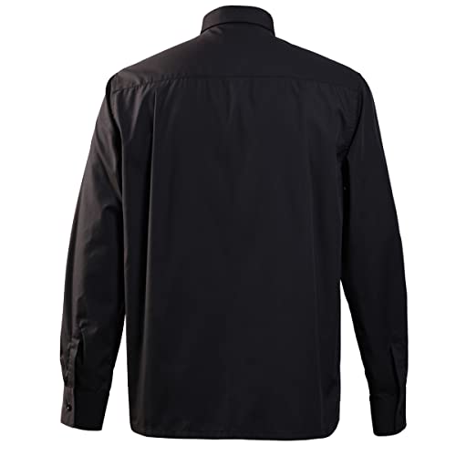 BPURB Camisa de Clero con Cuello Romano para Hombre para Sacerdote, Pastor, Predicador, Ministro, Ideal para Disfraz de Iglesia, Manga Larga, 50