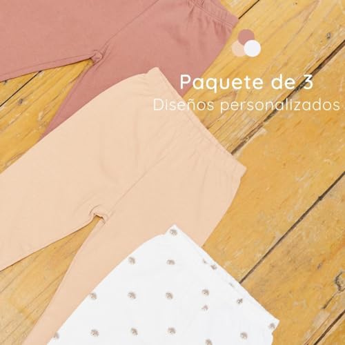 Bramble & Bear Leggins Bebé y Niño/Niña Pequeño/a (Pack de 3) - Suaves Leggins Unisex para Bebés de 0 a 3 Años - Leggins de Algodón Orgánico con Cintura Elástica - Ropa de Bebé Cómoda, Bonita y Cálida