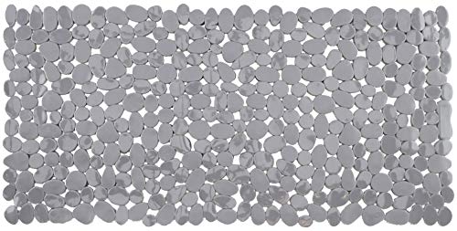 Brandsseller-Alfombra de Baño Antideslizante en Efecto Piedra con Ventusa Gris 70x35cm