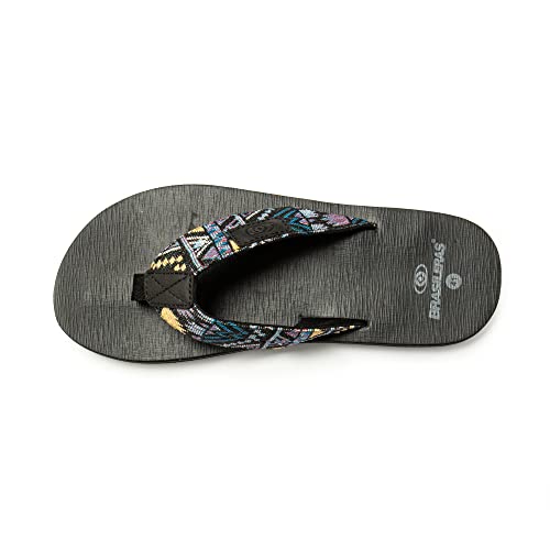 Brasileras Chanclas De Playa De Hombre Azteca Suela Antideslizante Chanclas Dedo Estilo Surf Comodo De Primavera Verano para Interior o Exterior del 41 Al 46 EU