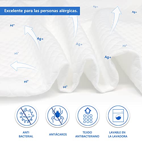 Bravedge Almohada Viscoelastica, Almohada Cervical, Antiácaros, Antialérgica y Transpirable, Almohada Ortopédica para Cama, Ideal para Dolores de Cuello, Forro Antibacteriano Extraíble y Lavable