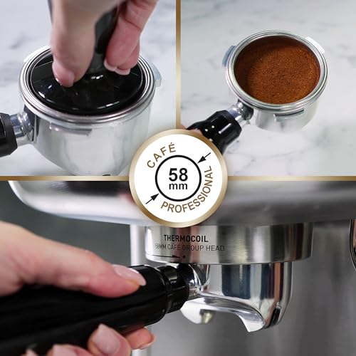 Breville Mini VCF125X - Barista máquina de café expreso, totalmente automática con espumador de leche al vapor y bomba italiana de 15 bares, 2 L, Multicolor