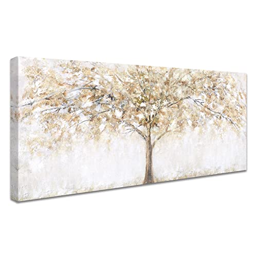 Brillando Árbol Marco de madera Grandes Cuadros Decoracion Salon Modernos Abstracto Lienzo decorativos Pintura Imagen Foto cuadros Decorativos Salon Comedor Dormitorio Decoracion pared 50x120cm