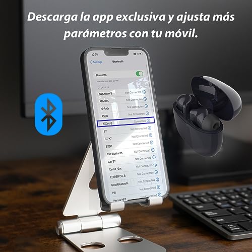 Britzgo Dispositivo Recargable con Cancelación Inteligente del Ruido y Bluetooth para Mayores y Adultos (A3 - Azul Marino)