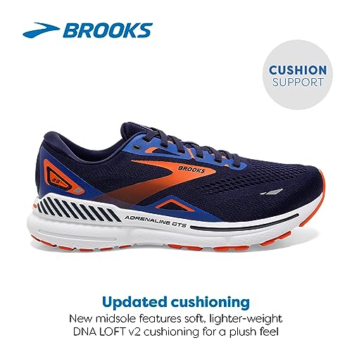 Brooks Adrenaline Gts 23, Zapatilla de deporte Hombre, Azul (Peacoat Orange Surf The Web), 42 EU