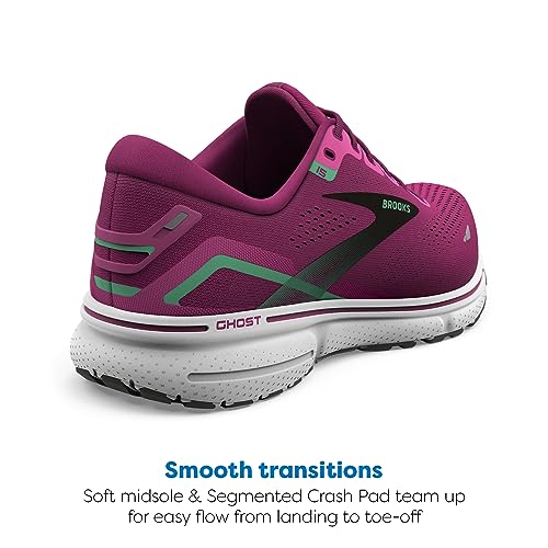 Brooks Ghost 15, Running Shoe Mujer, Pink/Festival Fuchsia/Black, 40.5 EU