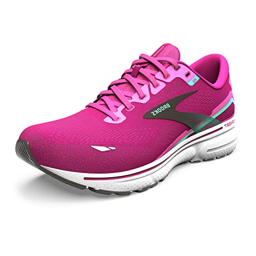 Brooks Ghost 15, Running Shoe Mujer, Pink/Festival Fuchsia/Black, 40.5 EU