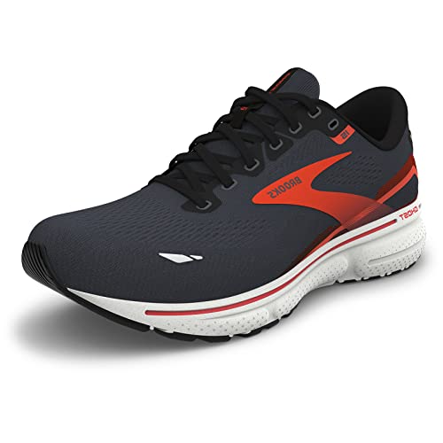 Brooks Ghost 15, Zapatillas para correr Hombre, Gris (Ebony Black Spicy Orange), 43 EU