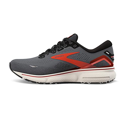 Brooks Ghost 15, Zapatillas para correr Hombre, Gris (Ebony Black Spicy Orange), 43 EU