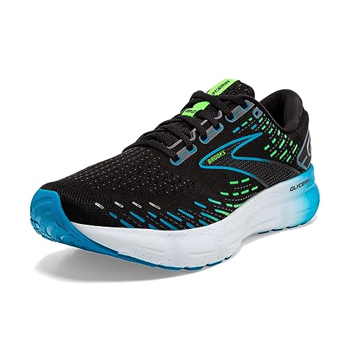 Brooks Glycerin 20, Running Shoe Hombre, Black/Hawaiian Ocean/Green, 42 EU