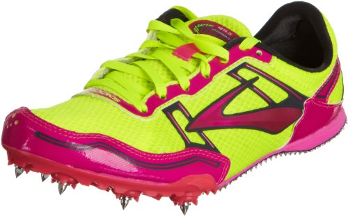 BROOKS PR MD 54.26 Zapatilla Clavos Señora, Rosa/Amarillo, 44.5