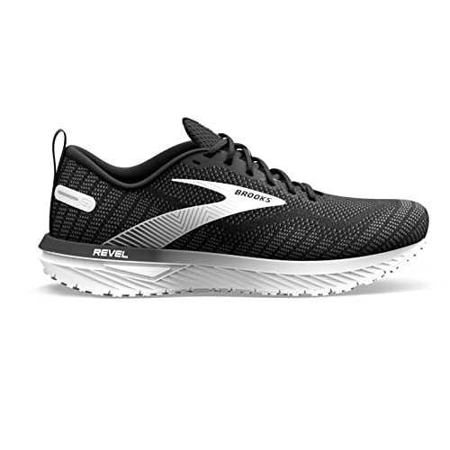 Brooks Revel 6, Zapatillas para correr para Hombre, Negro (Black Blackened Pearl White), 44.5 EU