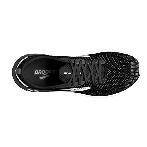 Brooks Revel 6, Zapatillas para correr para Hombre, Negro (Black Blackened Pearl White), 44.5 EU