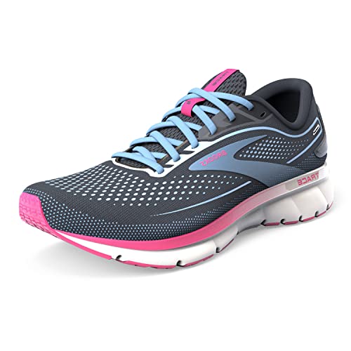 Brooks Trace 2, Zapatillas para Correr Mujer, Ebony Open Air Lilac Rose, 39 EU