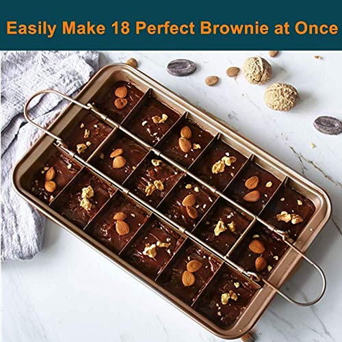 Brownie Pan Molde Brownie Molde Brownie Antiadherente con Divisores Tamaño: 31 * 20 * 4.9cm