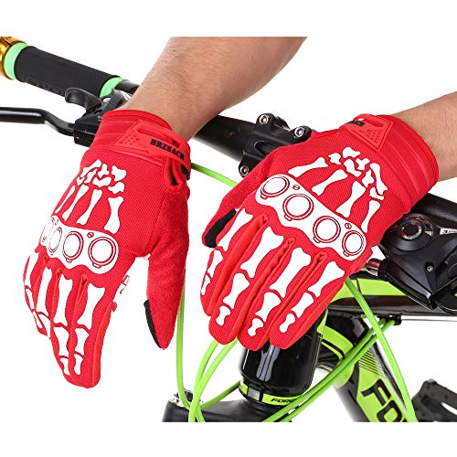 BRZSACR Guantes de ciclo Primavera Verano Guantes de peso ligero con pantalla táctil bicicleta de montaña M Red1