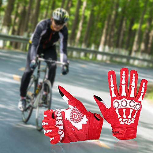 BRZSACR Guantes de ciclo Primavera Verano Guantes de peso ligero con pantalla táctil bicicleta de montaña M Red1