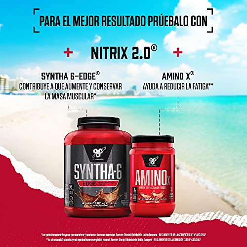 BSN Nitrix 2.0 Suplemento Alimenticio, Precursor de Óxido Nítrico, Comprimidos de Fórmula Concentrada con Aminoácido L-Citrulina, Niacina y Pimienta Negra, Sin Sabor, 180 Cápsulas, 60 Porciones