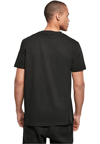 Build Your Brand Basic Round Neck T-Shirt Camiseta, Black, 4XL para Hombre