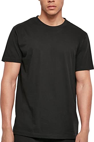 Build Your Brand Basic Round Neck T-Shirt Camiseta, Black, 4XL para Hombre