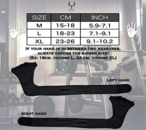 Bullstep Guantes Gimnasio Hombre Mujer, calleras para Crossfit, guantillas Gym Transpirable, Antideslizantes, para Levantamiento de Pesas, calistenia, agarraderas Fitness con muñequeras Gym (XL)