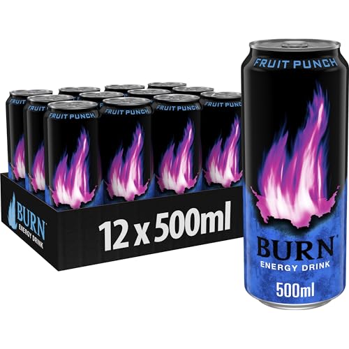 Burn Energy Fruit Punch - Bebida Energética - Lata 500ml. - Pack de 12