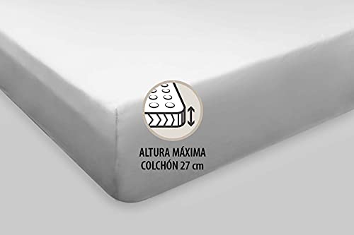 Burrito Blanco Sábanas de Hostelería | Juego de Sábanas 150x190/200 | Ropa de Cama Algodón/Poliéster | Fácil Planchado | Color Blanco | Disponible en Más Medidas