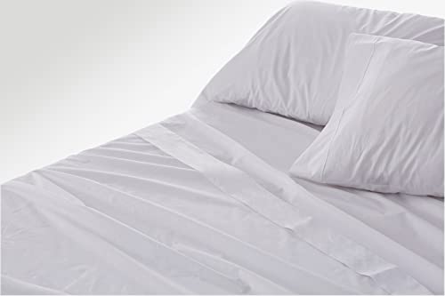 Burrito Blanco Sábanas de Hostelería | Juego de Sabanas Cama 80 | Cama Individual | 100% Algodón | Ropa de Cama Fácil Planchado | Color Gris | Disponible en Más Medidas y Colores