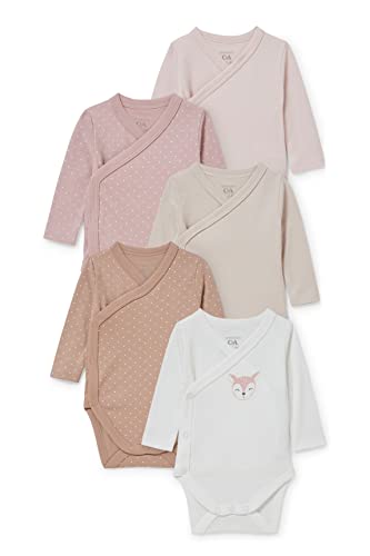 C&A Bebés niñas Body Pack: 5 prendas, 1 precio rosa 74