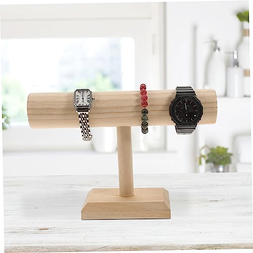 Cabilock 2 Piezas Ver Soporte De Exhibición Soporte De La Joyería De La Barra Pulseras De Brazalete Para Mujer Collar Colgante Para Mujer Soporte De Joyería Mirar Perder Barra De Bar Madera